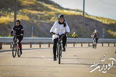 مسابقه دوچرخه سواری بانوان - تبریز